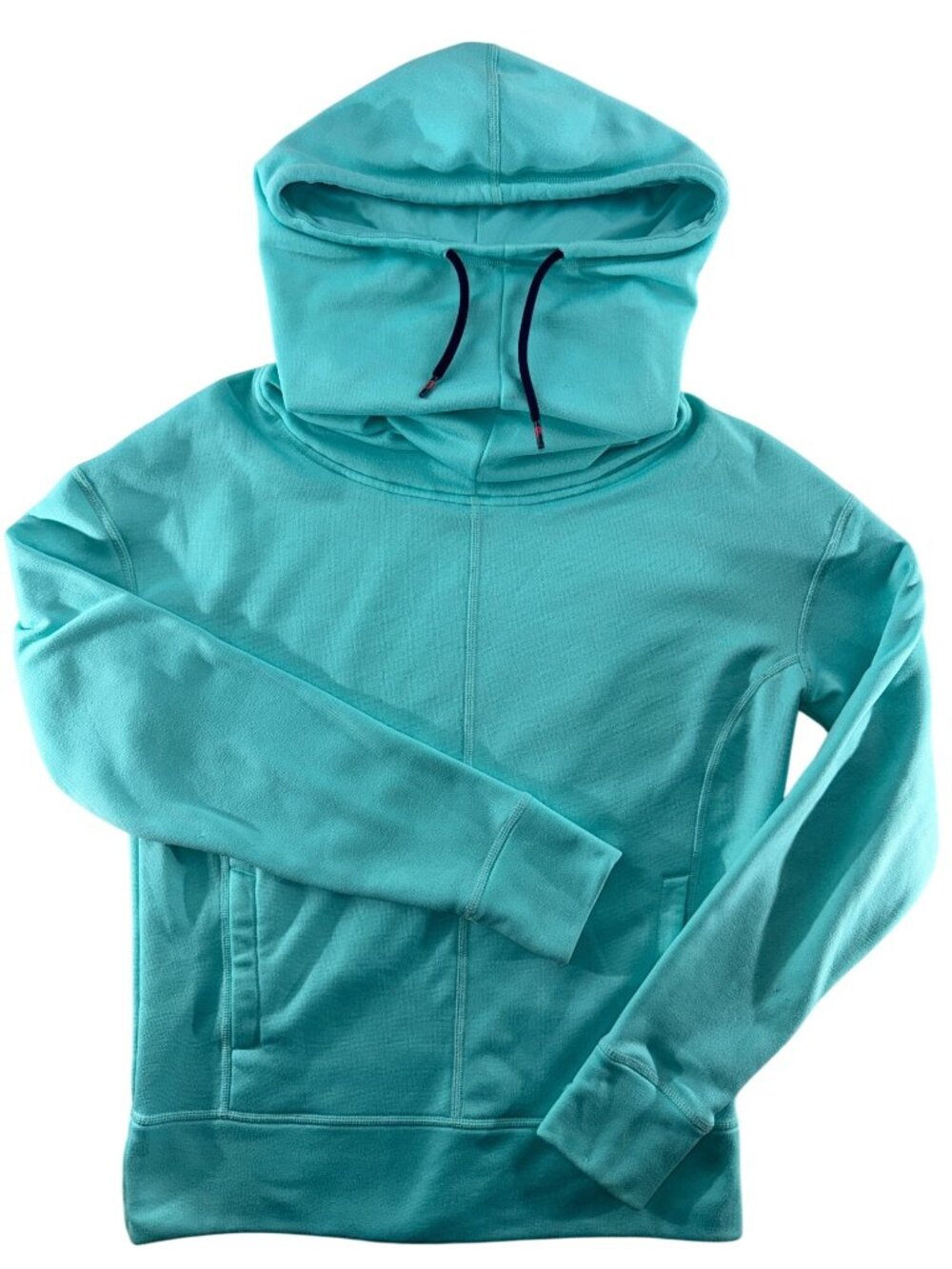 The North Face Women's S/P Teal Turquoise Hooded Pullover Sweatshirt 100% Polyes